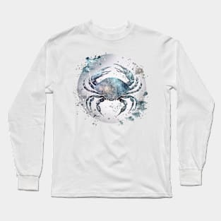 Watercolor Zodiac - Cancer Long Sleeve T-Shirt